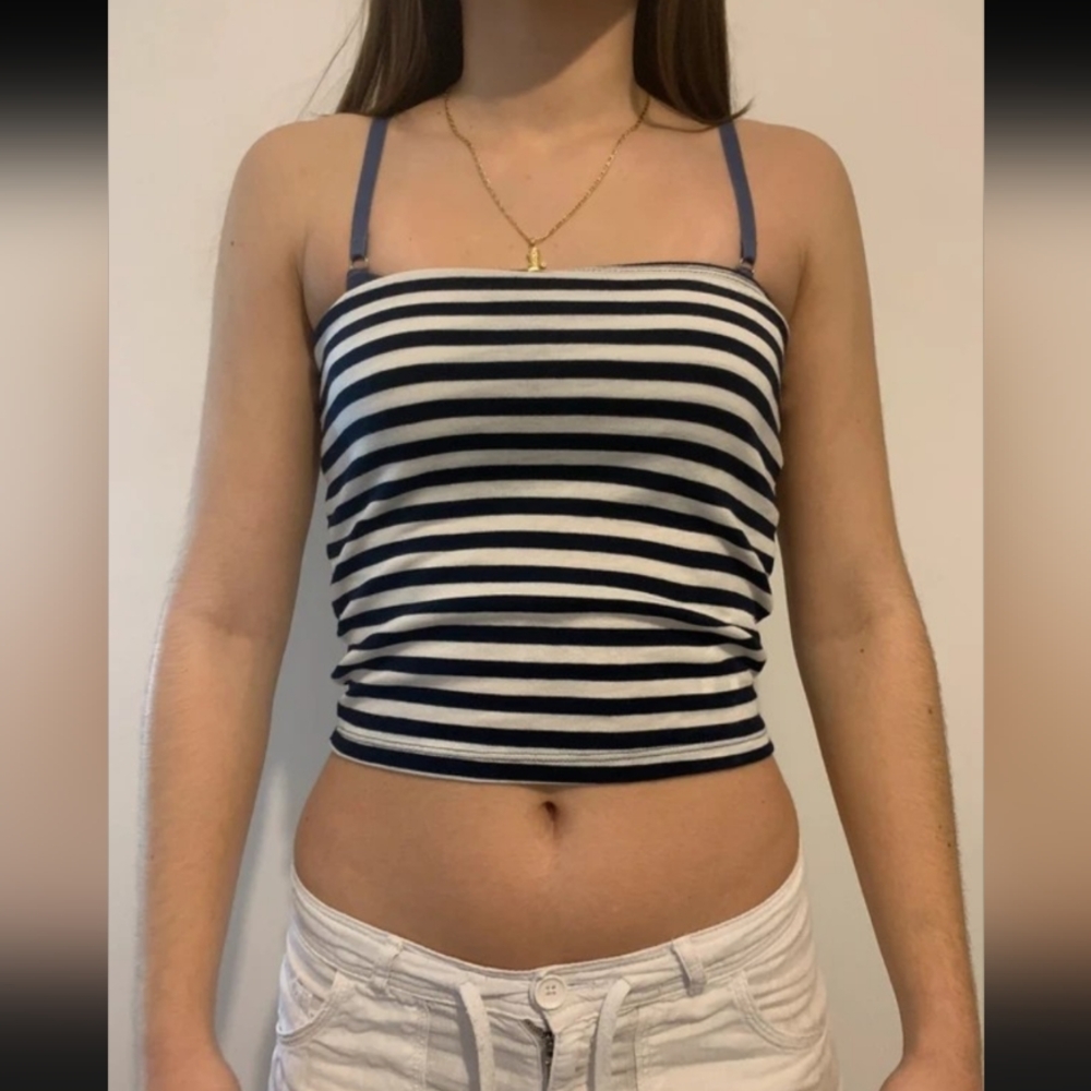 Navy and White Striped Camisole